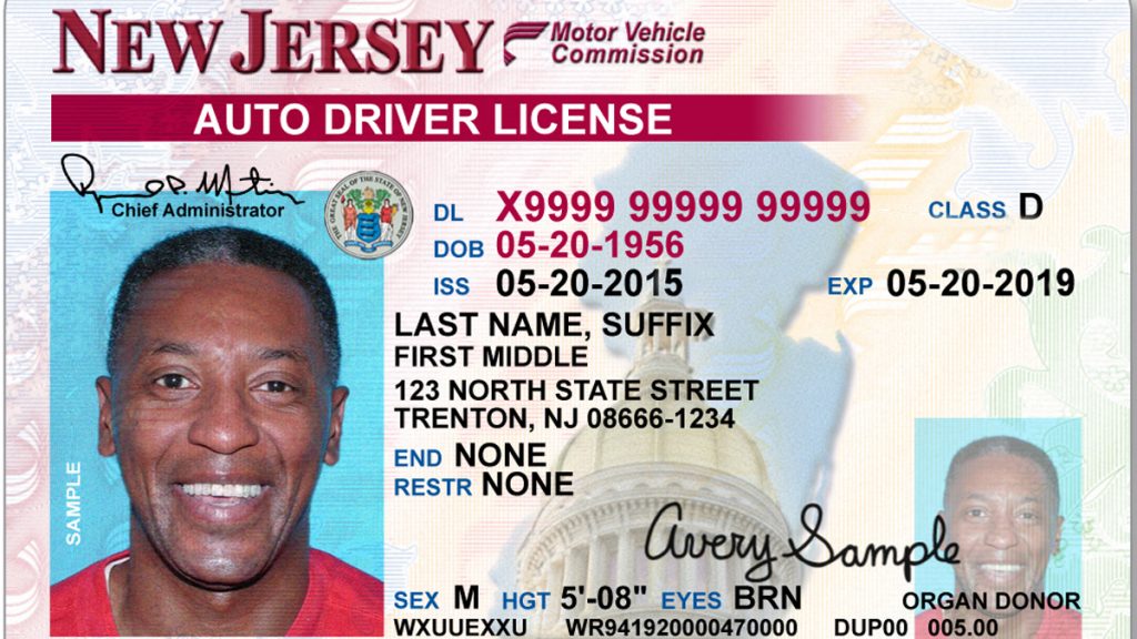 2016-dl-image New Jersey driver's license (New Jersey Motor Vehicle Commission)
