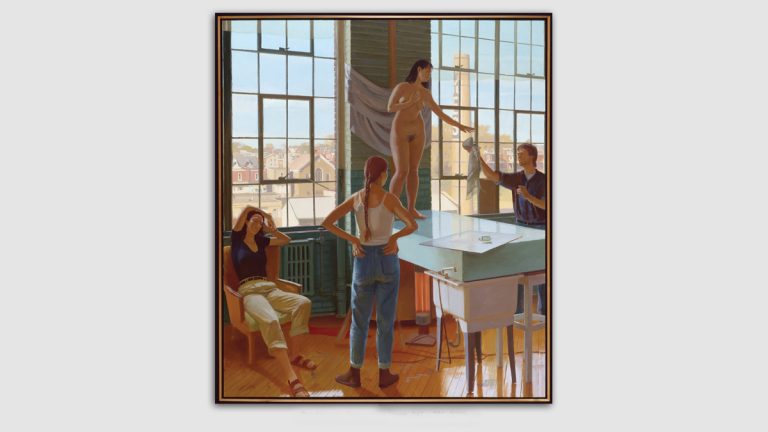 Breaking the Pose, oil on linen by Scott Noel 