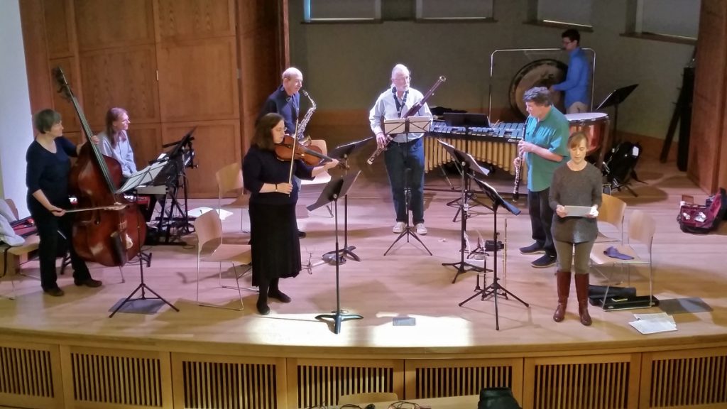 20161014_104101 The Relâche ensemble rehearses for its performance of 'Sumer Redux' at the Penn Museum. (Peter Crimmins/WHYY)