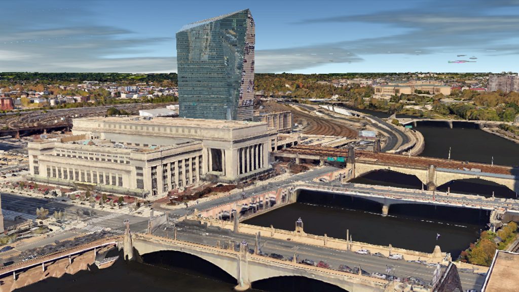 20170117-30th-street 30th Street Station in Philadelphia. (Image via Google Earth)