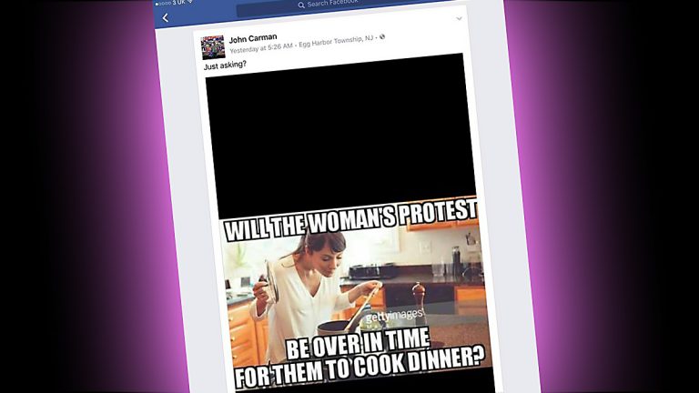 A screen capture of John Carman's Facebook post on Saturday