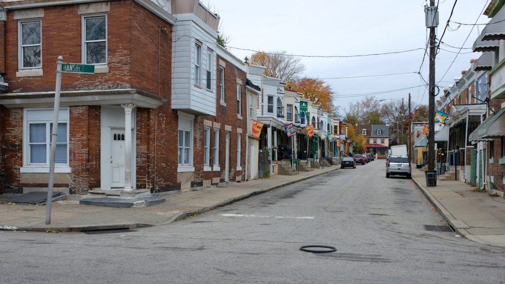  Wayne Ellington Sr. crashed a car on this block of Marion Street after being shot in the head. (Bas Slabbers/for NewsWorks) 