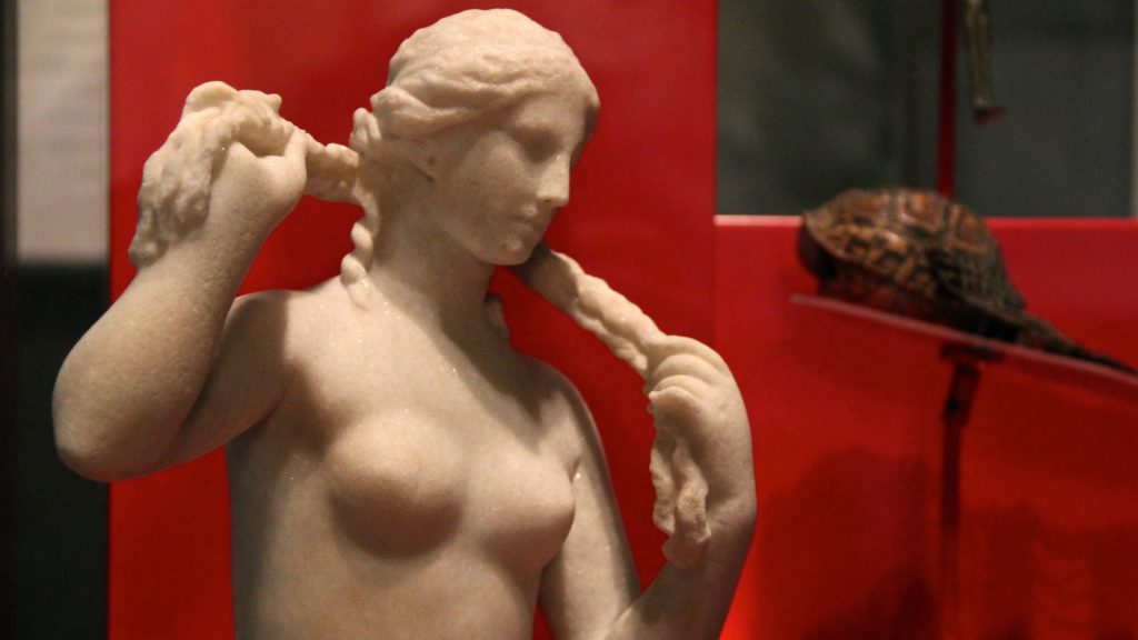 3venus lead The Benghazi Venus, more than 2,000 years old, depicts the goddes of sexuality, beauty and love. Such representations continue to impact ideals of feminine beauty and sensuality in Western visual culture. (Emma Lee/WHYY)