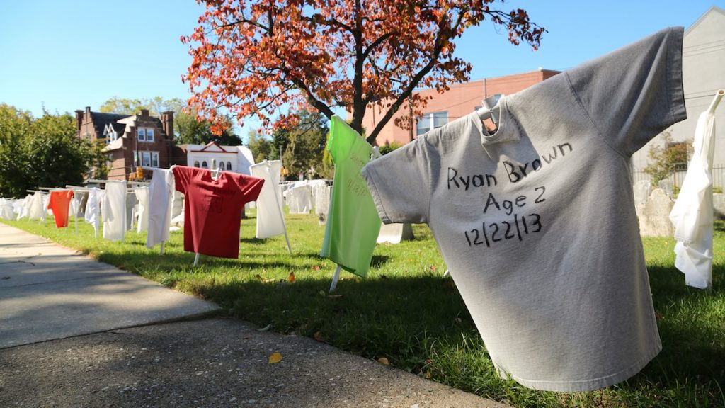 4-1 The youngest victim of gun violance at the memorial is Ryan Brown who was killed at the age of 2. (Natavan Werbock/for NewsWorks)