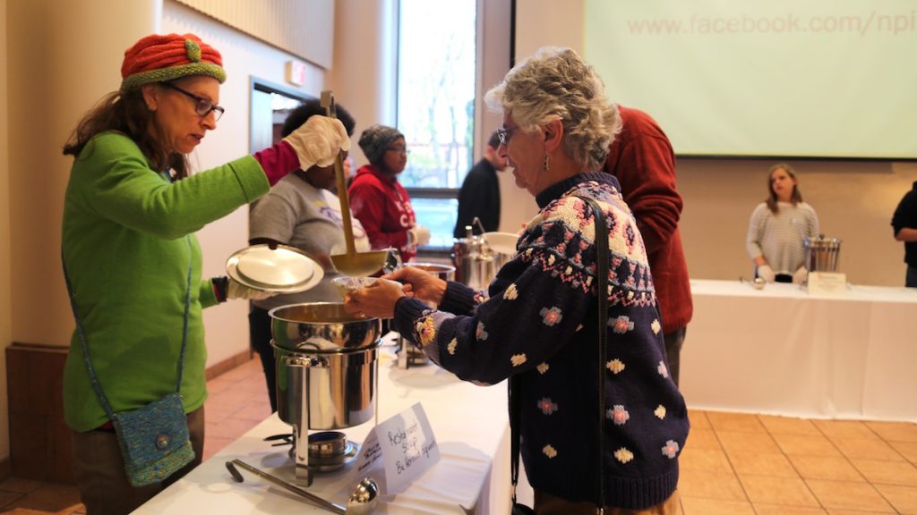 4-2 Restaurants, schools, cafes and congregations donated endless varieties of soups for the Empty Bowl Dinner (Natavan Werbock/for NewsWorks)