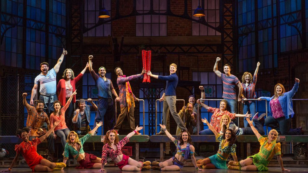 675-112 The cast of the 'Kinky Boots' national tour, at the Forrest Theatre. (Photo courtesy of Matthew Murphy)