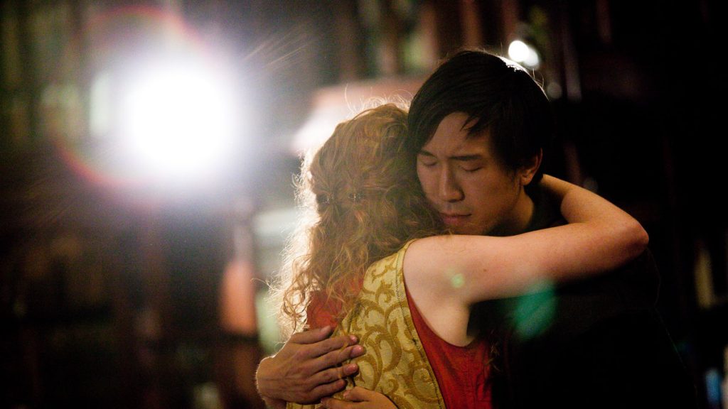 675-12 Tasha Milkman, with Richard Chan as 'Michael the Rebel' in the play from Humble Treasure Productions, in collaboration with the German Society of Pennsylvania. (Photo courtesy of Alex Udowenko)