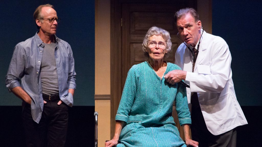 675-124 In the People's Light & Theatre production of 'How to Write a New Book for the Bible,' from left: Greg Wood, Alda Cortese, and Peter DeLaurier. (Photo courtesy of Mark Garvin)