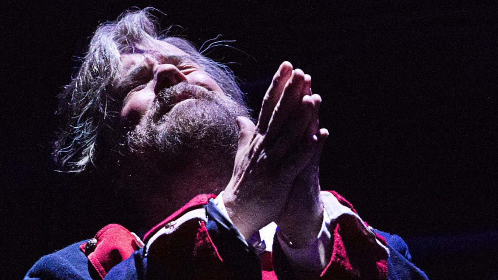 675-128 Mike Eldred as Jean Valjean in the Pennsylvania Shakespeare Festival production of 'Les Misérables.' (Photo courtesy of Lee A. Butz)
