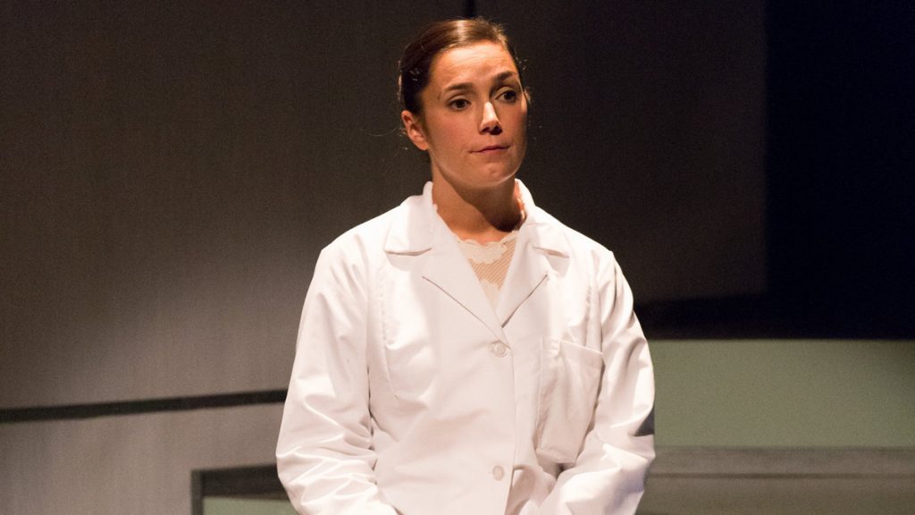 675-149 Geneviève Perrier in Lantern Theater Company's production of 'Photograph 51.' (Photo courtesy of Mark Garvin)