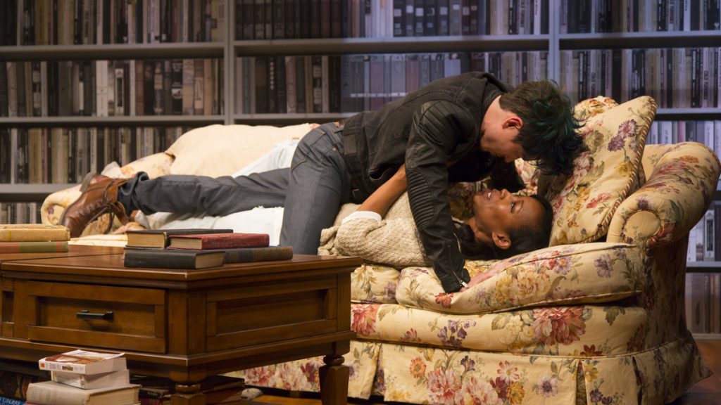 675-164 Kyle Coffman and JoAnna Rhinehart in Philadelphia Theatre Company's production of 'Sex with Strangers.' (Photo courtesy of T. Charles Erickson)