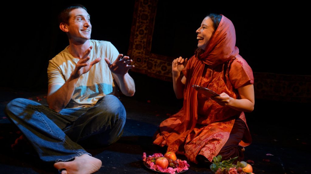 Broken Wing Ð Bob Stineman and Leila Ghaznavi in 'Broken Wing,' from Leila and Pantea Productions. (Photo courtesy of JJ Tiziou.)