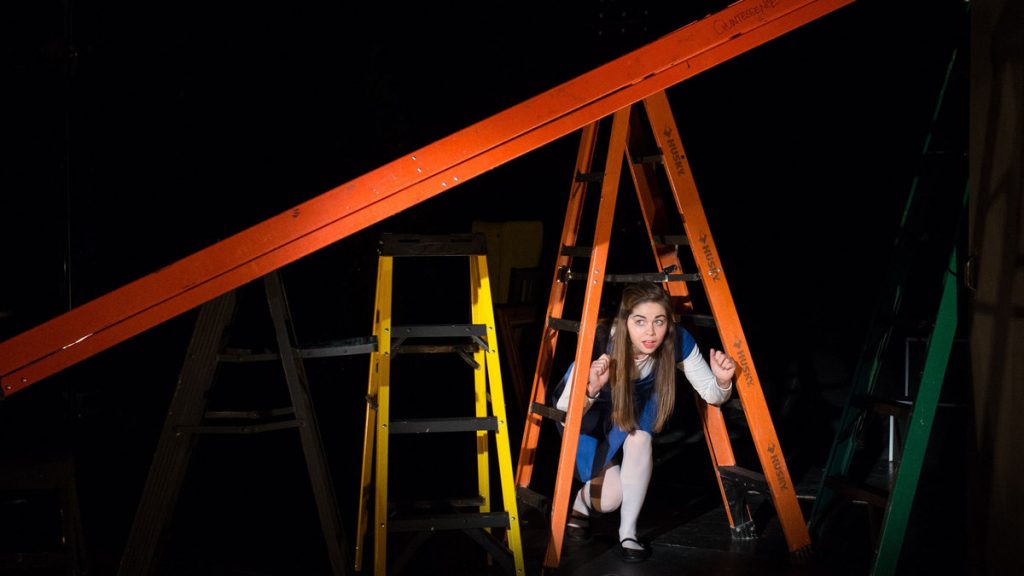  Emiley Kiser as Alice in Quintessence Theatre’s production of 'Alice’s Adventures In Wonderland.' (Photo by Shawn May.) 