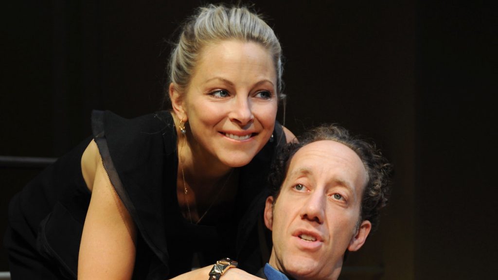 675-8 Anastasia Griffith and Joey Slotnick in the Buck County Playhouse production of 'Chapter Two' (Photo courtesy of Mandee Kuenzle/Bucks County Playhouse)