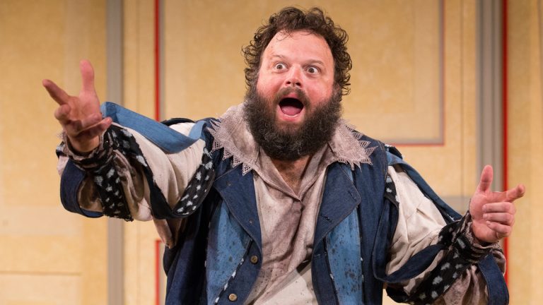  Scott Greer in the title role of 'La Bête' at Arden Theatre Company. (Photo courtesy of Mark Garvin)  