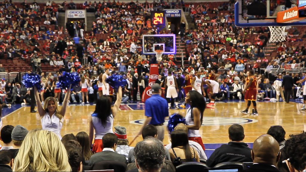76ers-1-of-1-2 The Philadelphia 76ers play a game at their home court, the Wells Fargo Center. (Kimberly Paynter/WHYY)