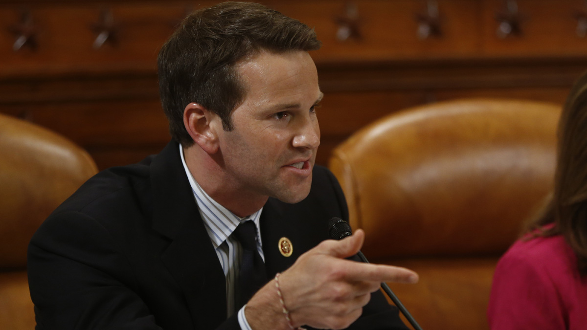 Rep. Aaron Schock, R-Ill., is shown asking questions at a House Ways and Means Committee hearing on Capitol Hill in Washington, Tuesday, June 4, 2013. (AP Photo/Charles Dharapak, file) 