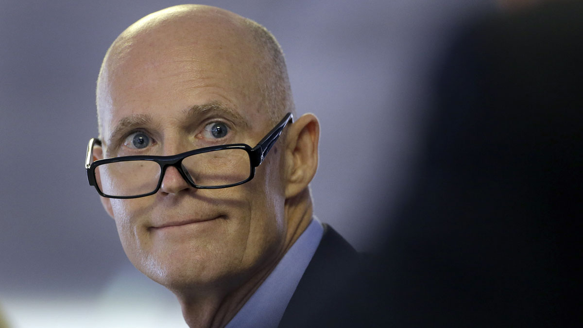  Florida Gov. Rick Scott visited Philadelphia as part of a tour to court Pennsylvania businesses to move to the Sunshine State. (Chris O'Meara/AP photo) 