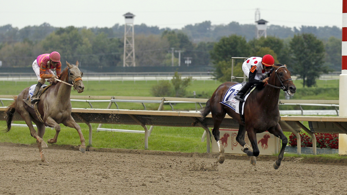 Horses race at Parx Racing in Bensalem