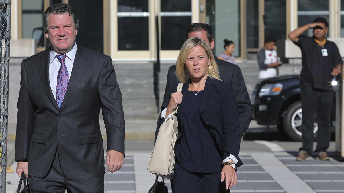 New Jersey Gov. Chris Christie's former Deputy Chief of Staff Bridget Anne Kelly (right) and her attorney