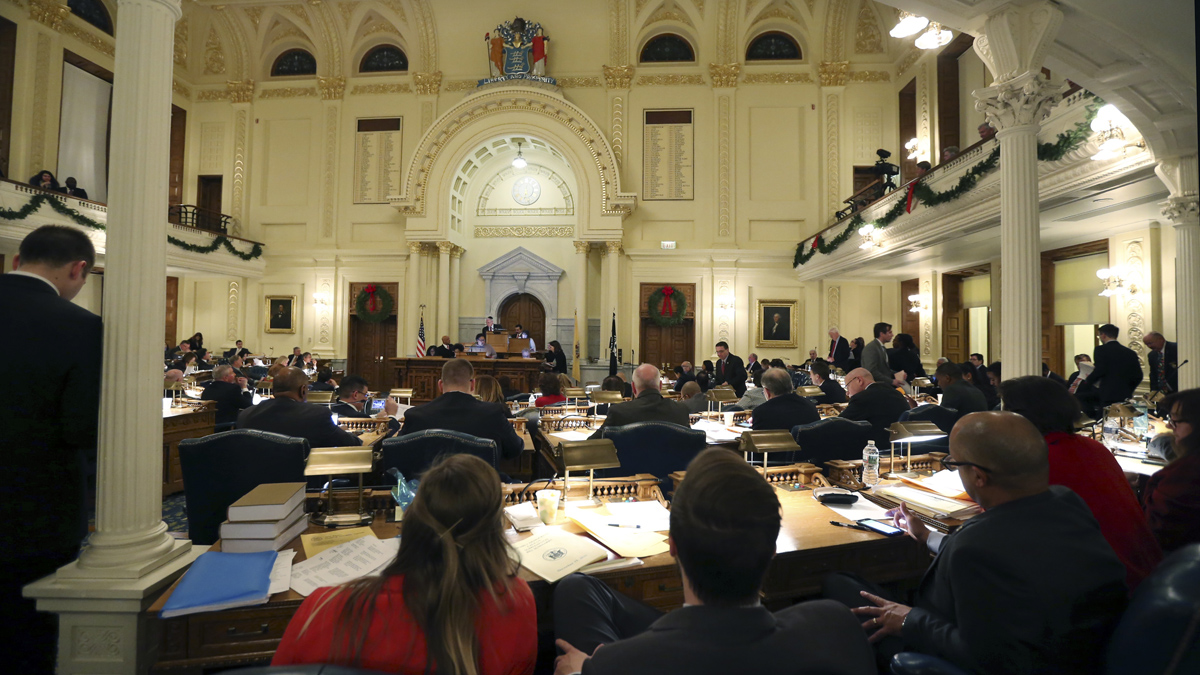 New Jersey Assembly chamber is seen during voting on bills at the Statehouse
