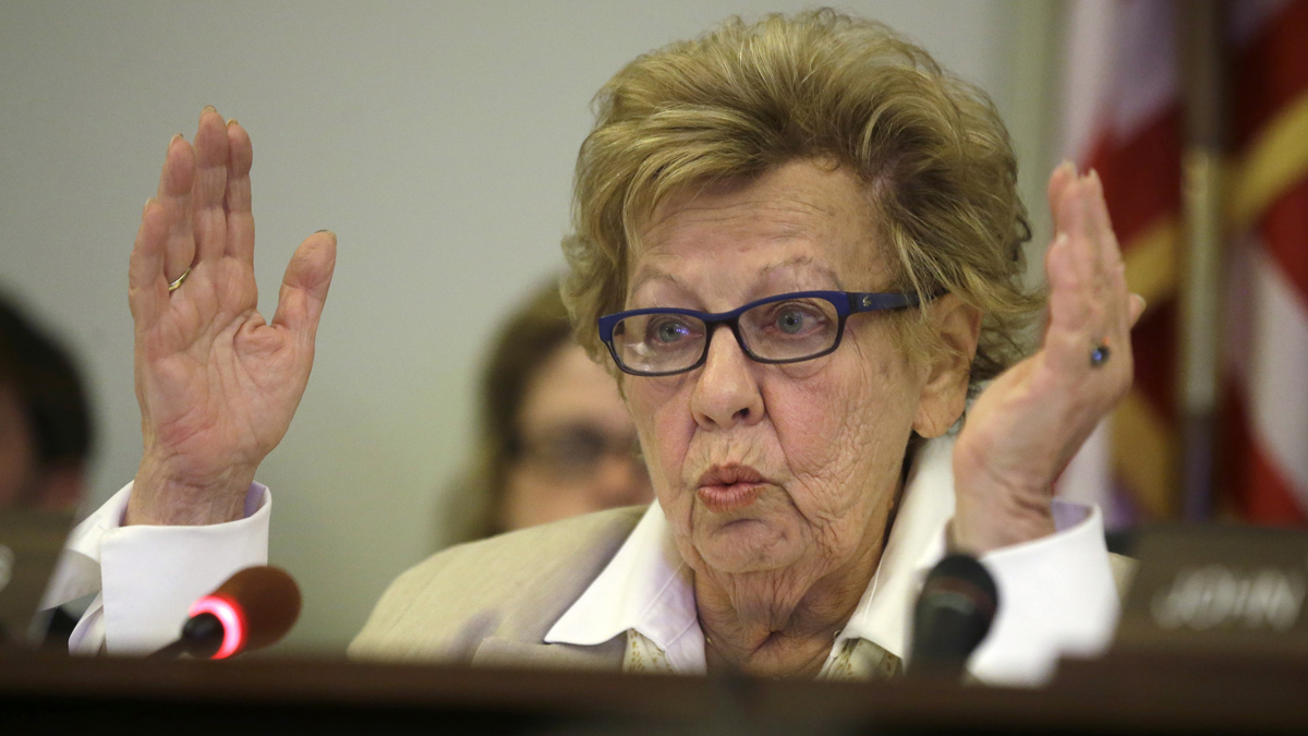 New Jersey Senate Majority Leader Loretta Weinberg says Gov. Chris Christie wanted to broaden the state's gun laws without the input of lawmakers. (AP file photo)