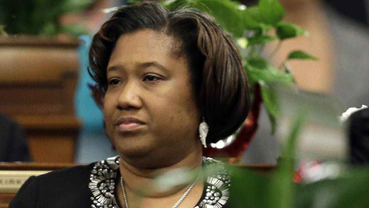 State Rep. Vanessa Lowery Brown D-Philadelphia, Tuesday, Jan. 6, 2015, at the state Capitol in Harrisburg, Pa. (Matt Rourke/AP Photo)
