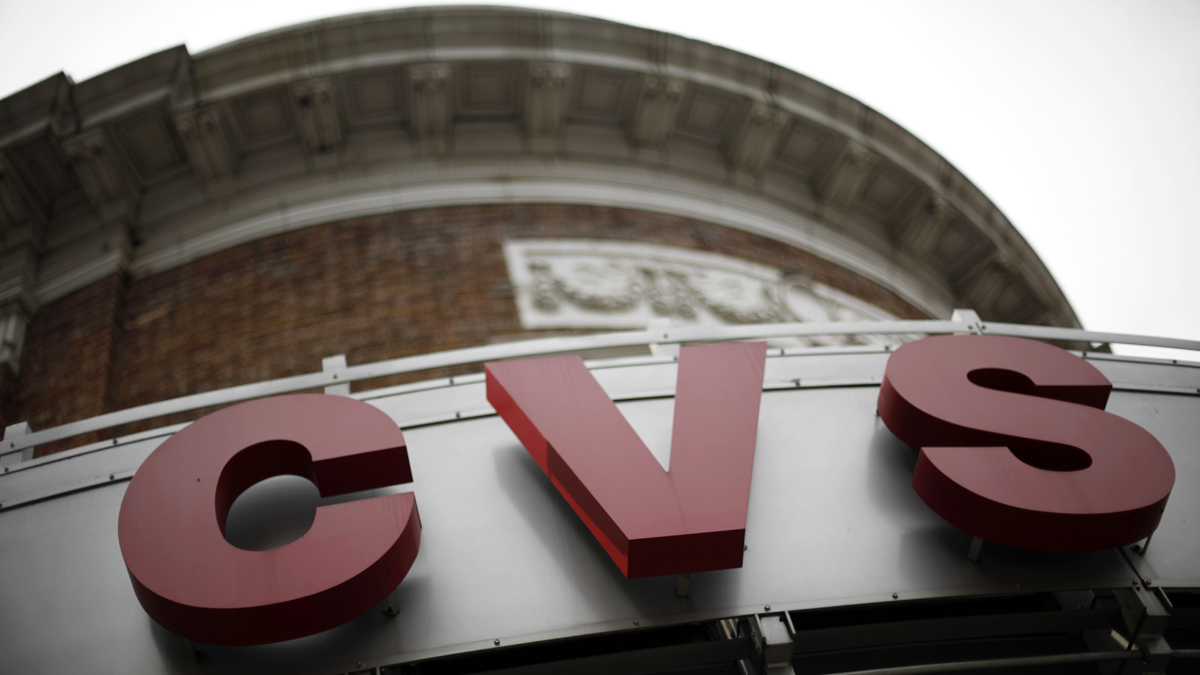 In this June 20, 2011 photo, the logo for a CVS store is displayed in Philadelphia. (Matt Rourke/AP Photo) 