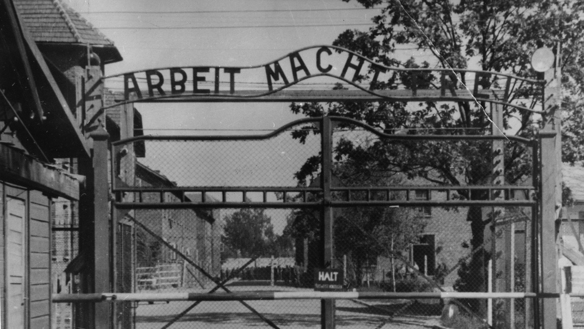  This undated file image shows the main gate of the Nazi concentration camp Auschwitz I in Poland, which was liberated by the Russians in January 1945. Writing over the gate reads: 'Arbeit macht frei' (Work Sets You Free). Germany has launched a war crimes investigation against an 87-year-old Philadelphia man it accuses of serving as an SS guard at the Auschwitz death camp, following years of failed U.S. Justice Department efforts to have the man stripped of his American citizenship and deported. Johann 'Hans' Breyer, a retired toolmaker, admits he was a guard at Auschwitz during World War II, but told the AP he was stationed outside the facility and had nothing to do with the wholesale slaughter of some 1.5 million Jews and others behind the gates. (AP Photo, file) 