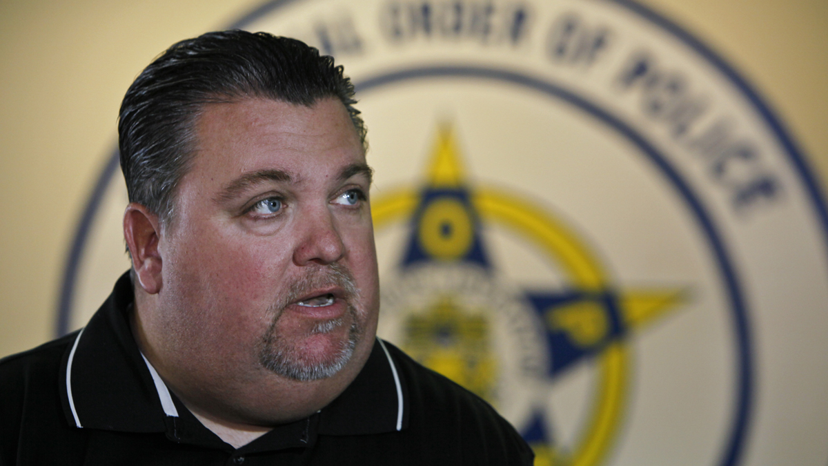 Fraternal Order of Police Lodge 5 president John McNesby at F.O.P. headquarters in Philadelphia in this 2012 file photo (Joseph Kaczmarek/AP Photo)