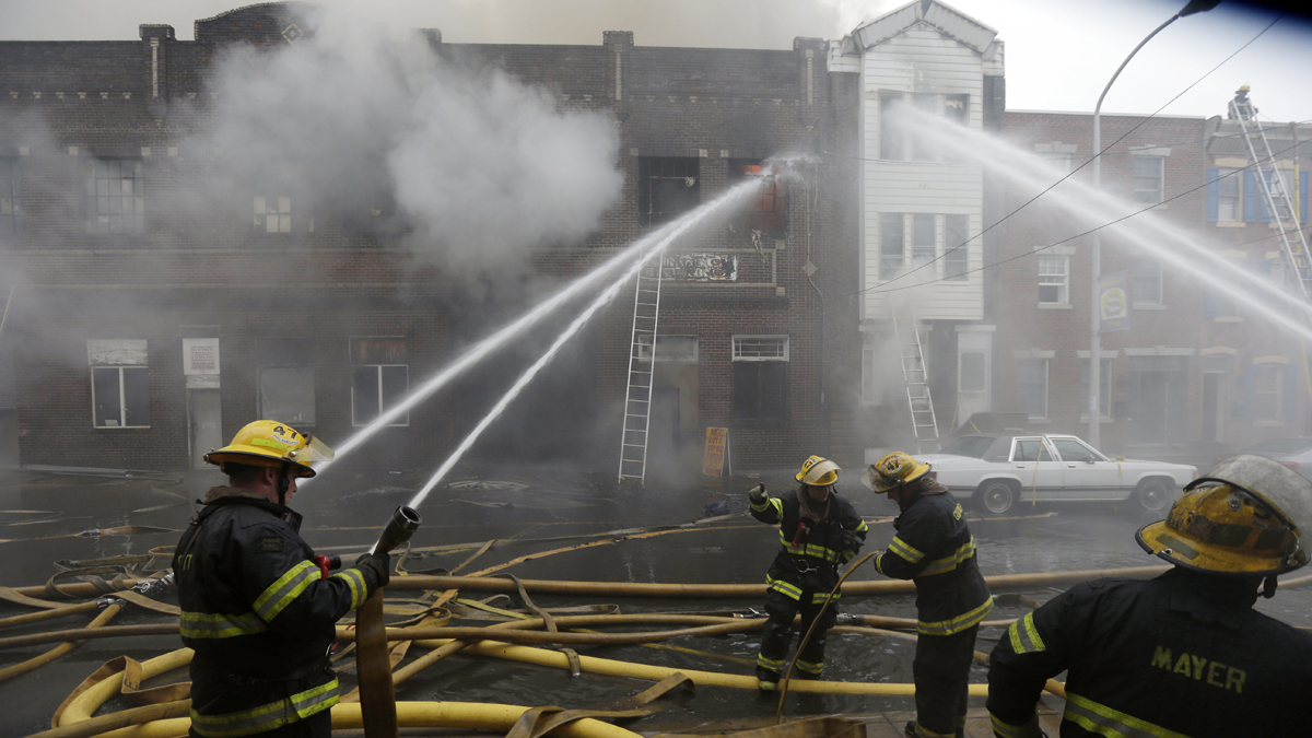  Firefighters battle a fire in Philadelphia (Matt Rourke/AP Photo, file) 