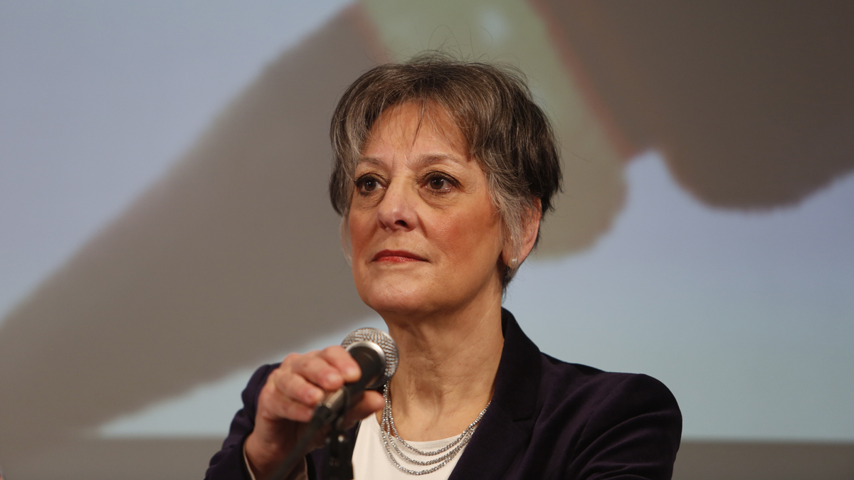  U.S. Rep Allyson Schwartz during a Democratic gubernatorial candidates forum Tuesday Feb. 4, 2014  in Philadelphia.  (AP Photo/Jacqueline Larma) 
