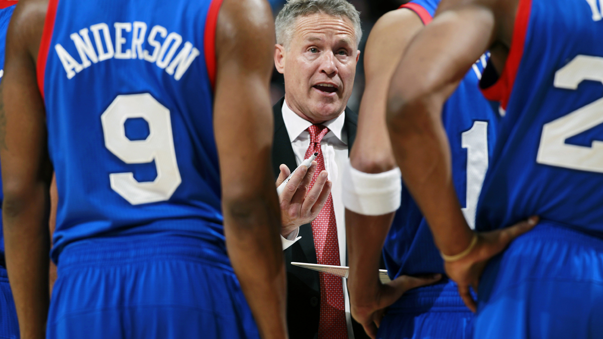Philadelphia 76ers head coach Brett Brown