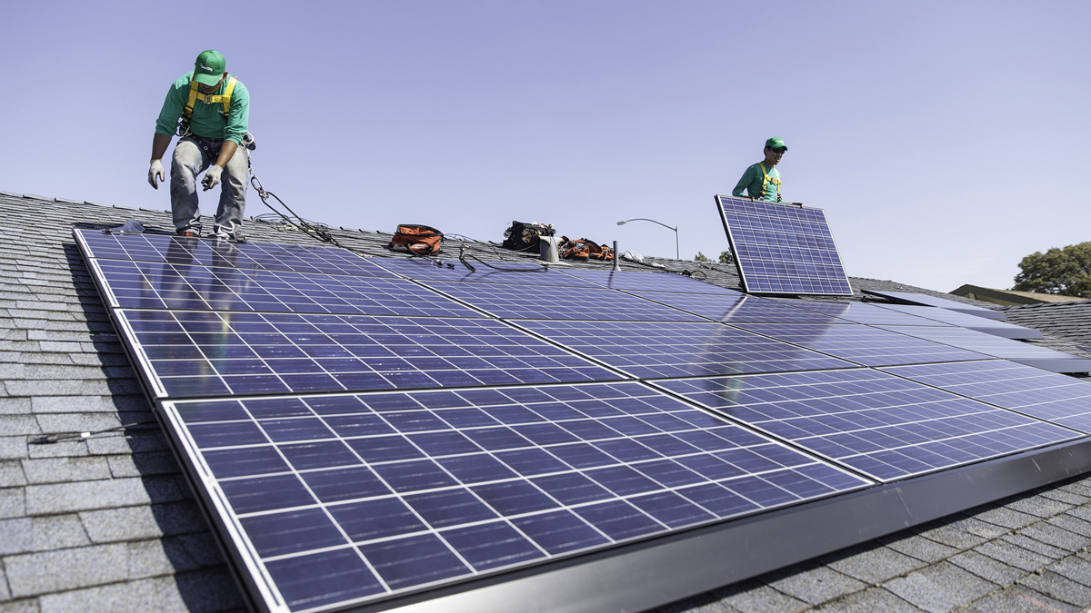 In this undated photo provided by SolarCity