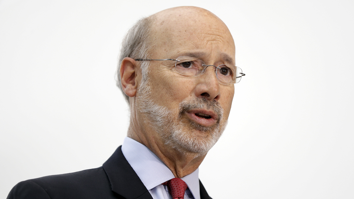Pennsylvania Gov. Tom Wolf is considering combining various functions in the executive branch — particularly in administrative technology and human resources — as one way of cutting costs.(Matt Rourke/AP Photo)
