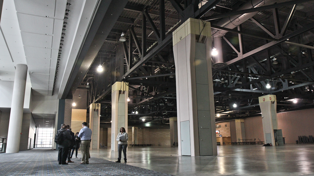  Jim Kenney’s inauguration block party will be held at the Pennsylvania Convention Center’s Atrium on January 4th. (Kimberly Paynter/WHYY) 