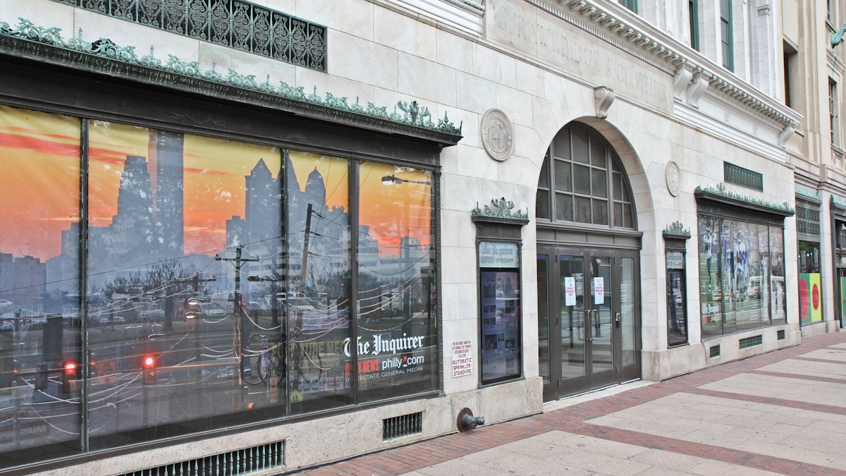  The Philadelphia Inquirer, located on the 800 block of Market Street. (Kimberly Paynter/WHYY) 