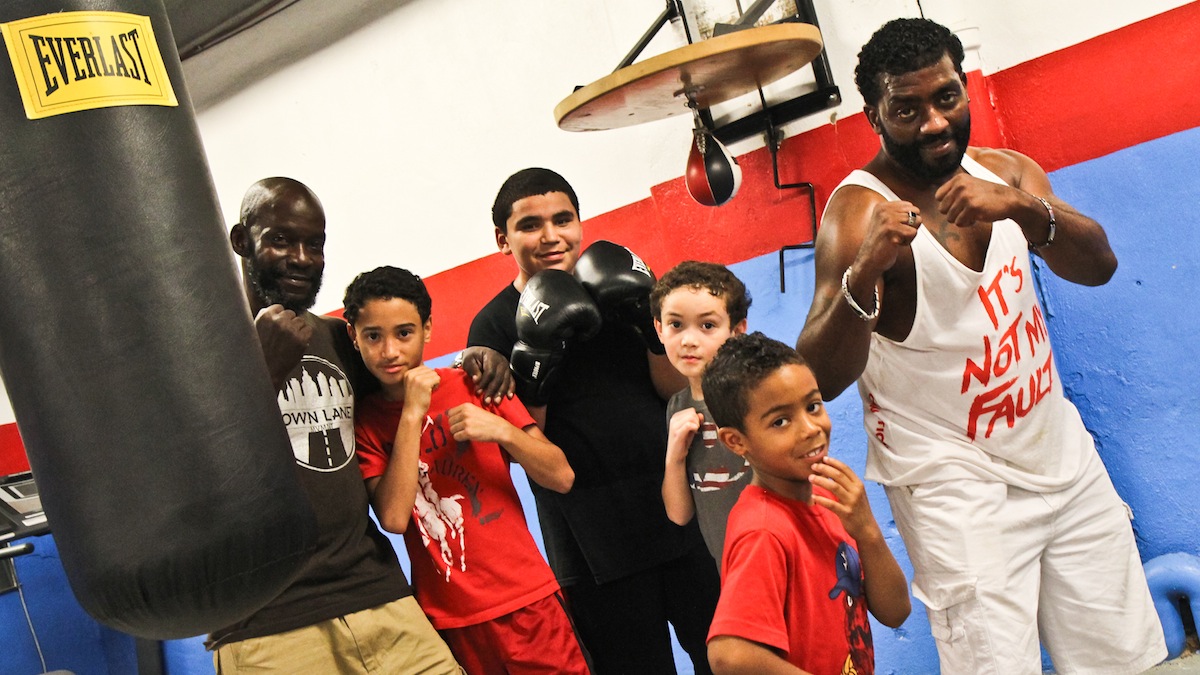  From left: Trainer Sharif Brown, Alan Gonzalez, 13; Khadir Gaitan, 12; Amir Gonzalez, 9; Devon Rosa, 7; and Shawn 