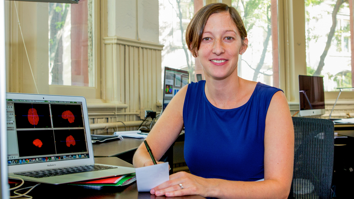  Danielle S. Bassett in the lab area of her office at Hayden Hall at the University of Pennsylvania. (Image courtesy of MacArthur Foundation) 