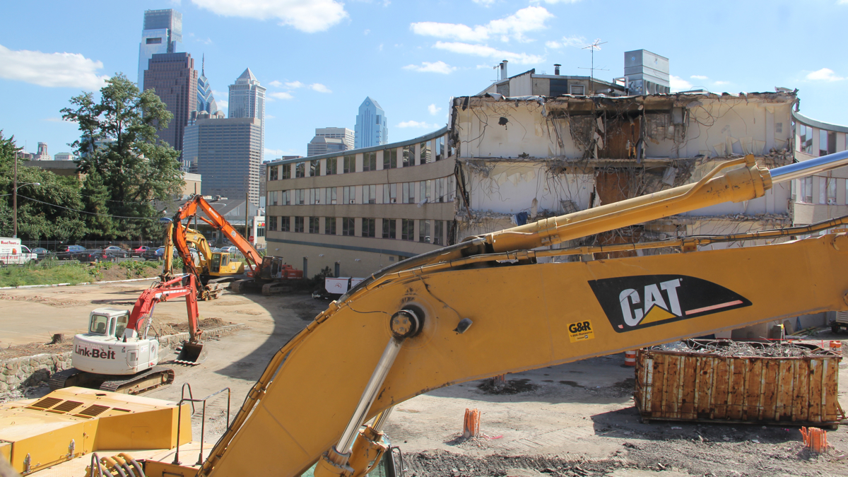  The former Best Western on 22nd Street is being demolished to make way for luxury apartments and a bigger Whole Foods Market. (Emma Lee/WHYY) 