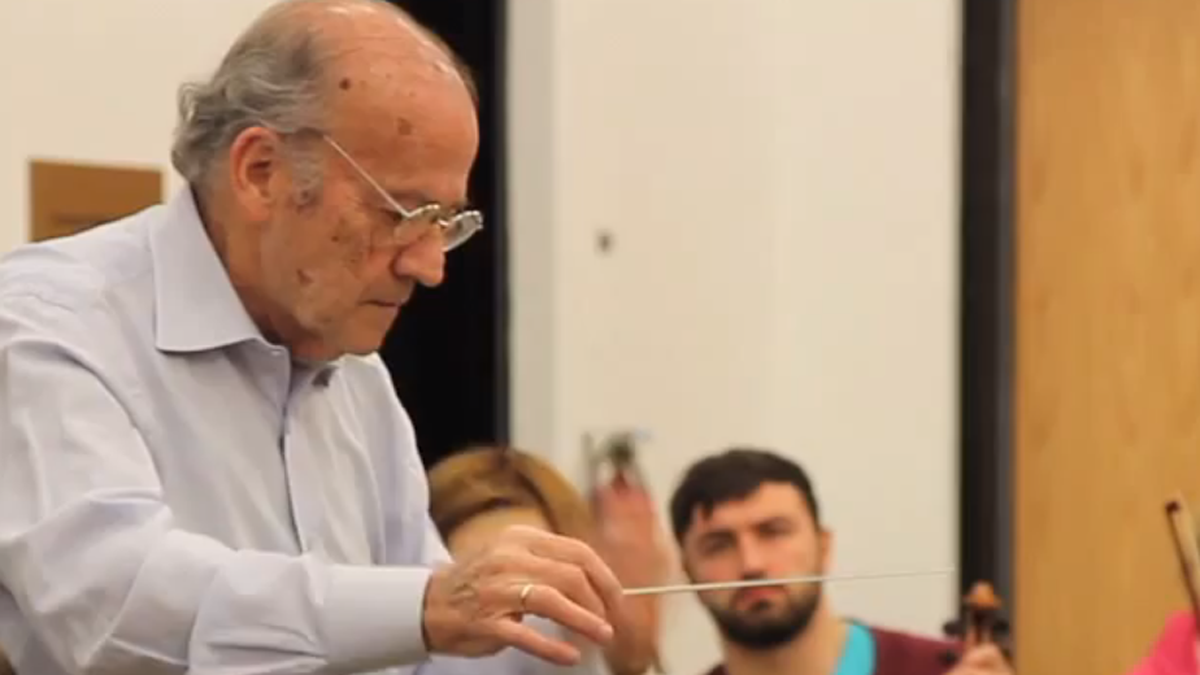  In 1968, Luis Biava won a position in the violin section of the Philadelphia Orchestra under then-conductor Eugene Ormandy. (Kimberly Paynter/WHYY)