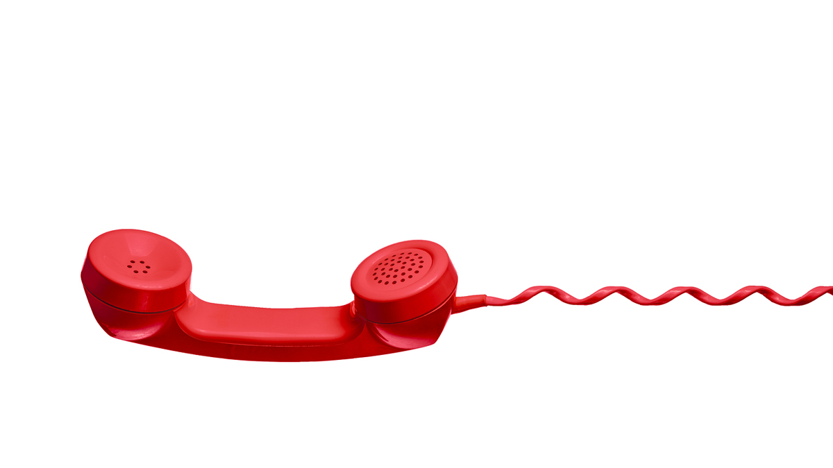 (<a href='http://www.bigstockphoto.com/image-147359501/stock-photo-red-telephone-receiver-isolated-on-a-white-background'>photographerv8</a>/Big Stock Photo)
