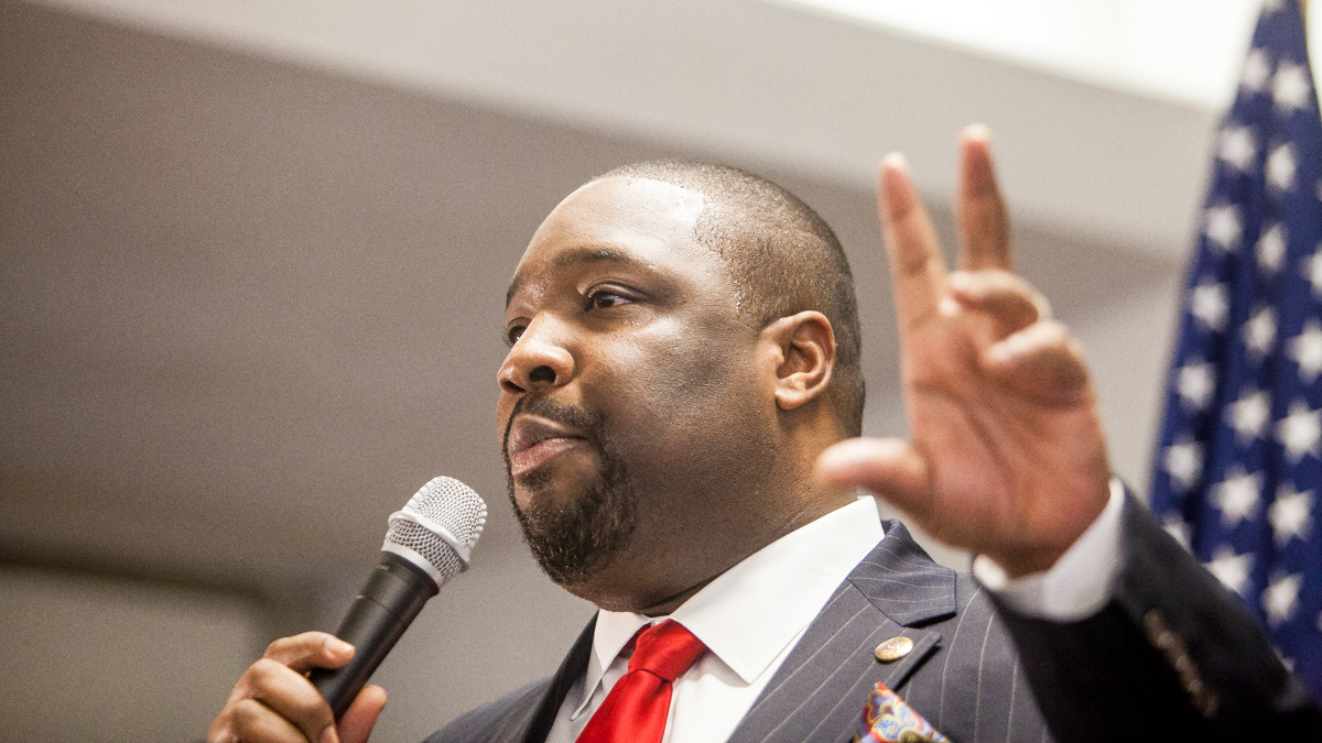  City Councilman Kenyatta Johnson is seeking re-election. (Brad Larrison/for NewsWorks) 