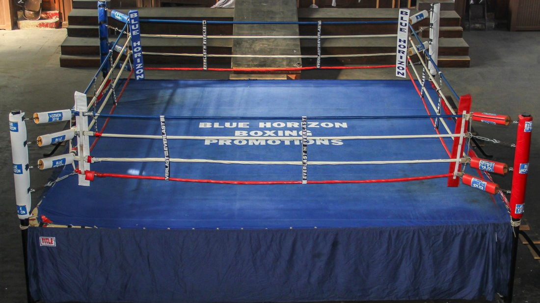 The ring from Blue Horizon, once voted the best boxing venue in the world, will be sold to the highest bidder
. (Material Culture)