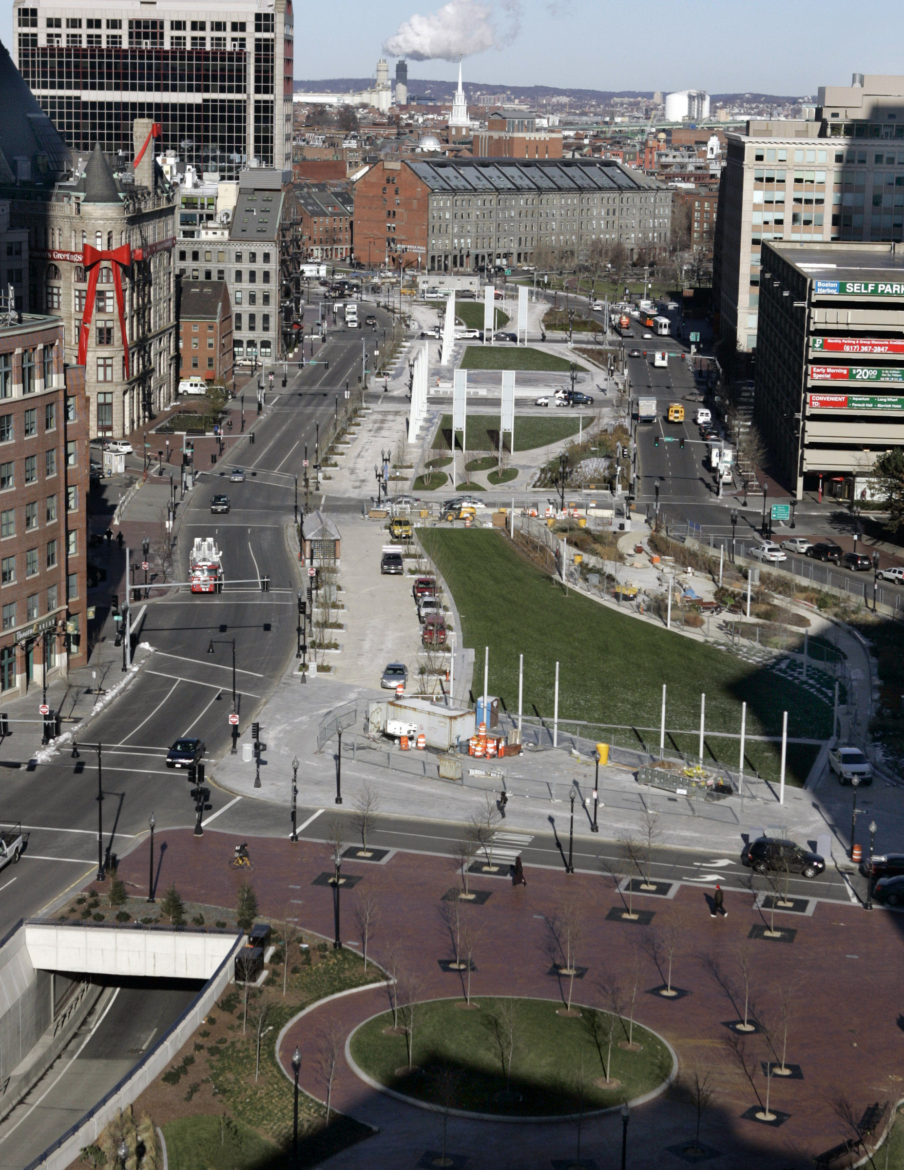  The Rose Fitzgerald Kennedy Greenway in Boston. It sits where the elevated Central Artery once snaked through downtown Boston.   (AP Photo/Elise Amendola) 