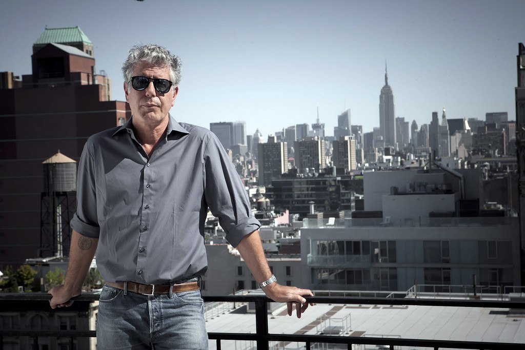  Anthony Bourdain in New York City. (Creative Commons License: Photo courtesy of Jeff Houck) 