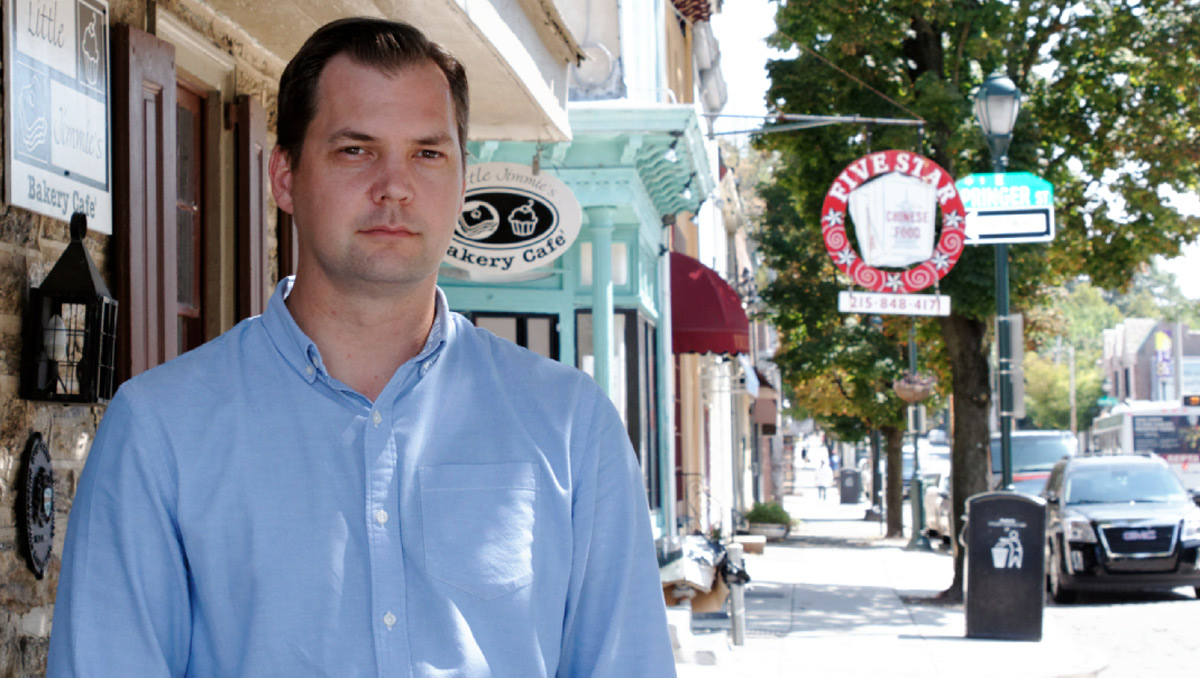  Mt. Airy USA's new executive director, Brad Copeland. (Jana Shea/for NewsWorks) 