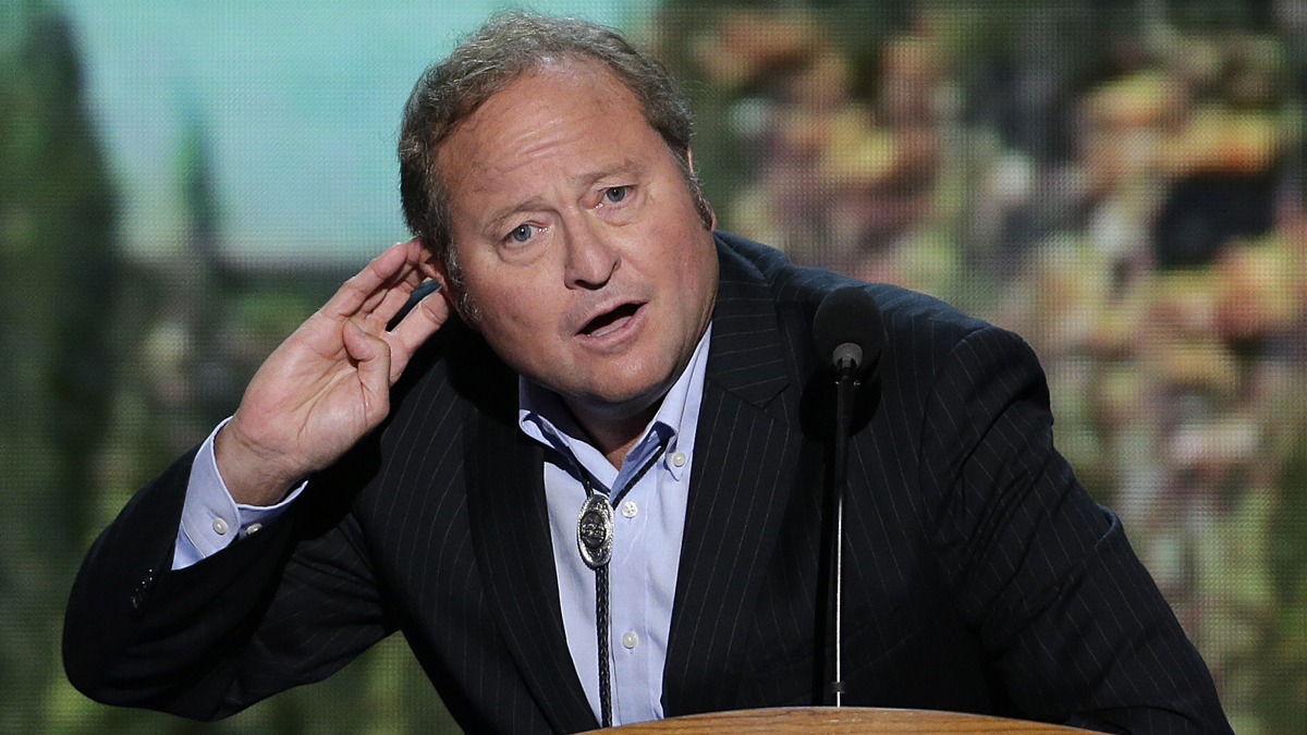  Montana Gov. Brian Schweitzer is shown addressing the Democratic National Convention in Charlotte, N.C., on Thursday, Sept. 6, 2012. (AP Photo/J. Scott Applewhite, file) 