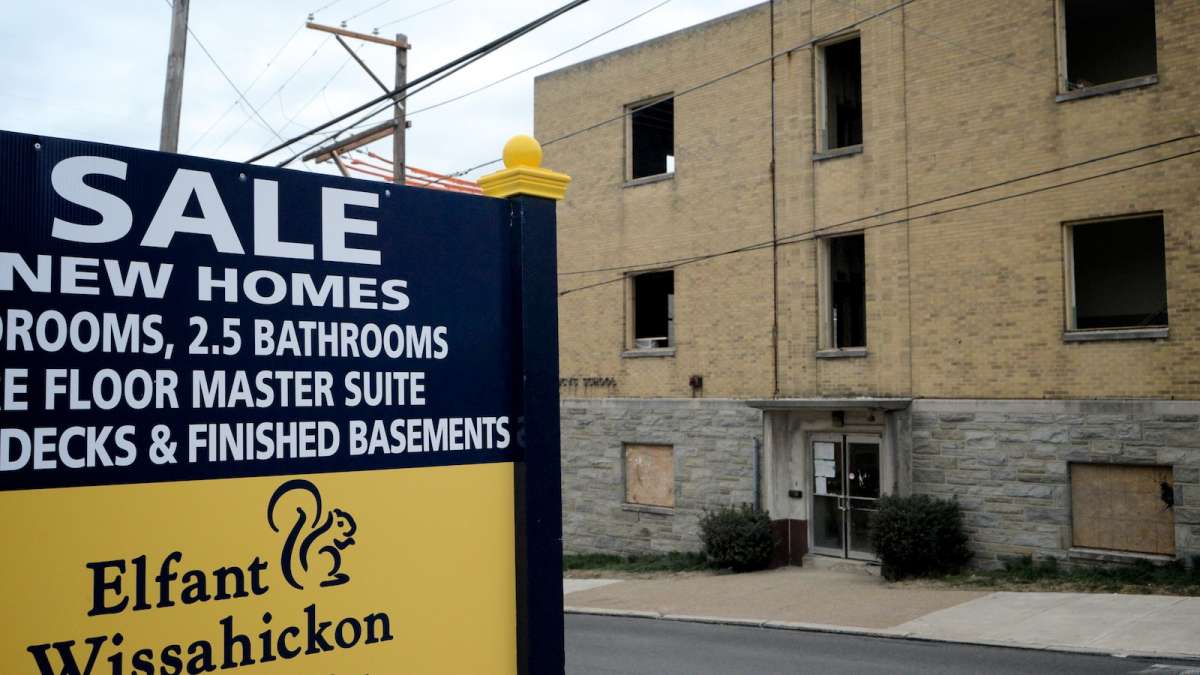  Developer Andy Mulson has announced his proposal to build 10 single-family houses on land that once served as a parking lot for churchgoers at St. Lucy's Parish on Green Lane in Manayunk. (NewsWorks file art) 