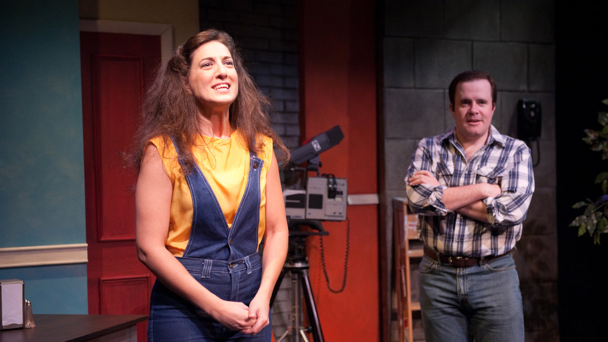  Leah Walton as Gilda Radner and Matt Pfeiffer as Alan Zweibel in 1812 Productions' 